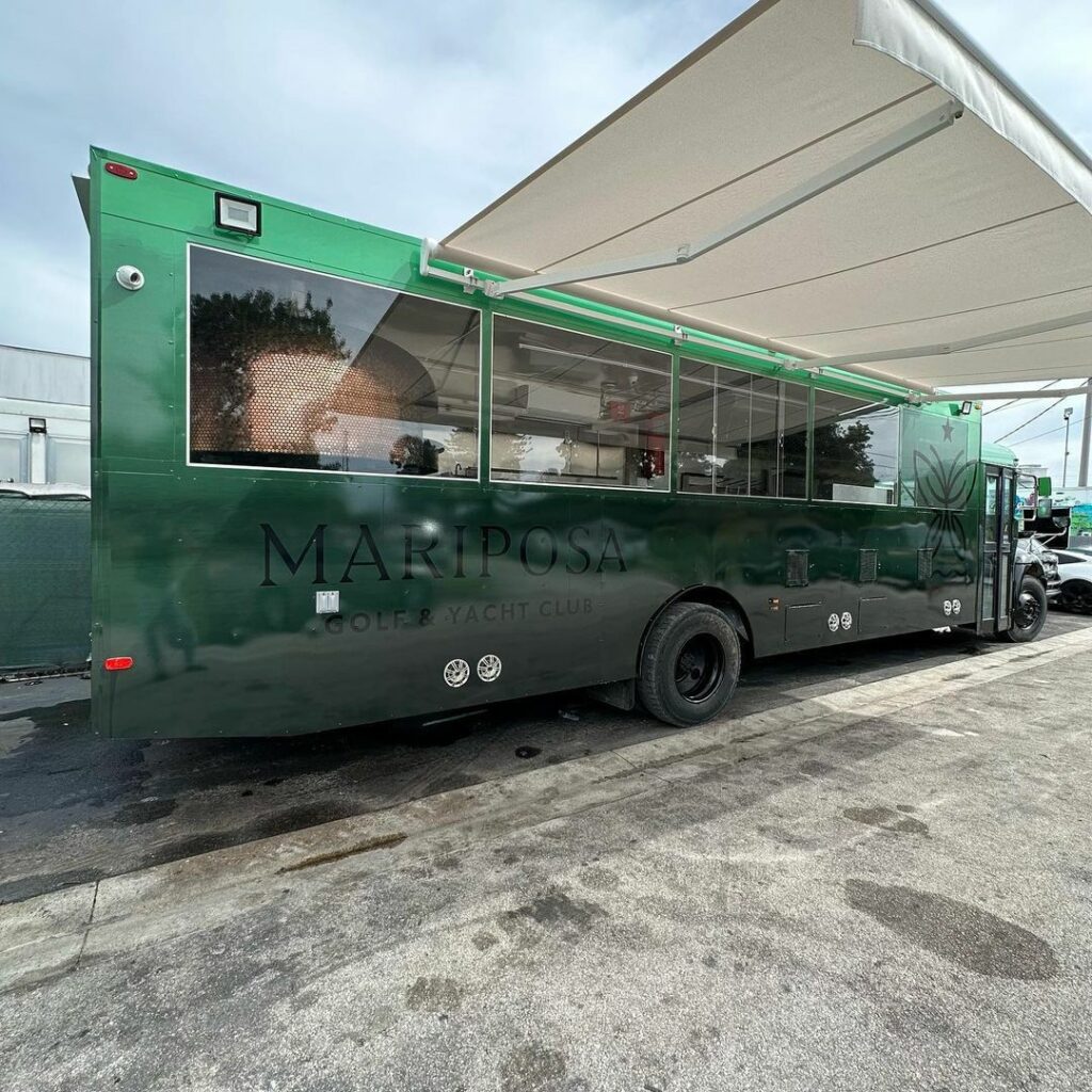 Custom Food Bus, named MARIPOSA! for sale